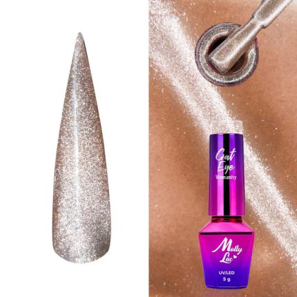 Gēla nagu laka Molly Lac 5g. Cat Eye Womanity Wood Nr.445