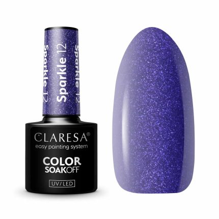 Gēla nagu laka CLARESA Nr.12 Sparkle 5g.