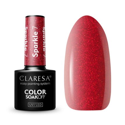 Gēla nagu laka CLARESA Nr.7 Sparkle 5g.