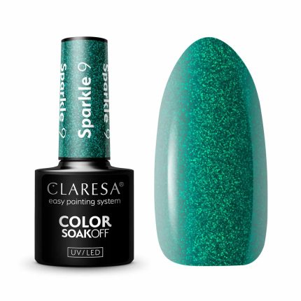 Gēla nagu laka CLARESA Nr.9 Sparkle 5g.