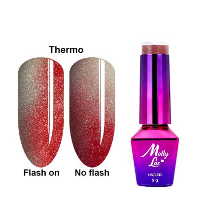 Gēla nagu laka Molly Lac 5g. Thermo Flashing Lights Strangelove Nr.691