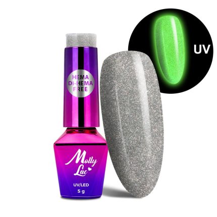 Gēla nagu laka Molly Lac 5g. Night Glowing Precious Hema/di-Hema free Nr.676