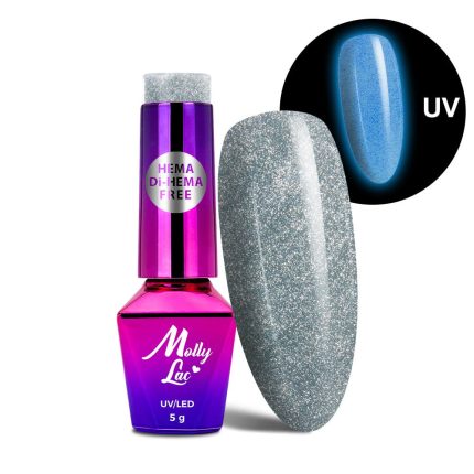 Gēla nagu laka Molly Lac 5g. Night Glowing Precious Hema/di-Hema free Nr.677