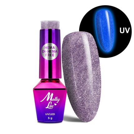 Gēla nagu laka Molly Lac 5g. Night Glowing Precious Hema/di-Hema free Nr.675