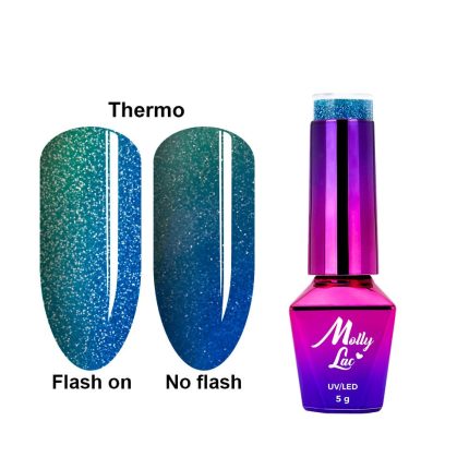 Gēla nagu laka Molly Lac 5g. Thermo Flashing Lights Stories Nr.696