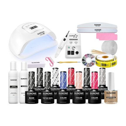Gēla lakas komplekts ar 90W UV/LED lampu un frēzi SUNONE NO. S06