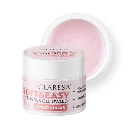 Vienfāzes būvgēls nagiem CLARESA SOFT&EASY BUILDER GEL Sweet Sugar 12g