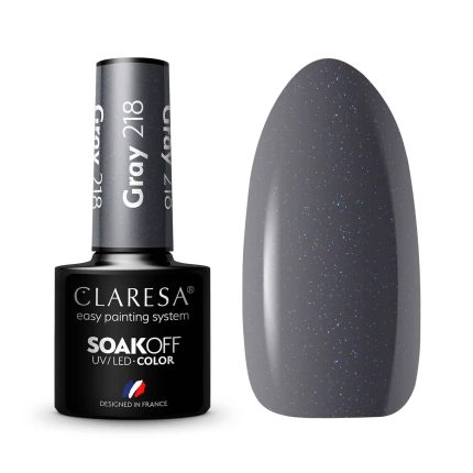 Gēla nagu laka CLARESA Nr.218 Gray 5g