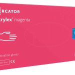 Mercator Nitrylex Magenta vienreizlietojamie nitrila cimdi M izmērs 100 gab.
