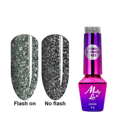 Gēla nagu laka Molly Lac 5g. Flashing Lights Extreme Hema/di-Hema free Nr.566