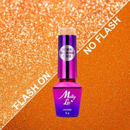 Gēla nagu laka Molly Lac 5g. Flashing Lights Hema/di-Hema free Nr.642