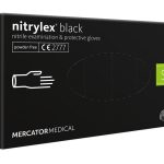 Mercator Nitrylex Black vienreizlietojamie nitrila cimdi S izmērs 100 gab.