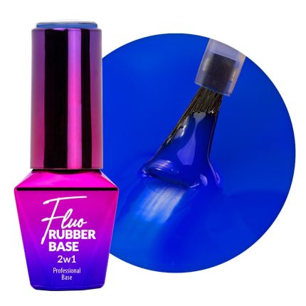 Nagu bāze MollyLac Rubber Base 2in1 Fluo Bora Bora 10g. Nr.4