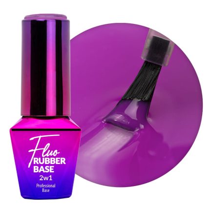 Nagu bāze MollyLac Rubber Base 2in1 Fluo Chillin 10g. Nr. 5