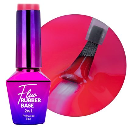 Nagu bāze MollyLac Rubber Base 2in1 Fluo Fruity Rooty 10g. Nr.1