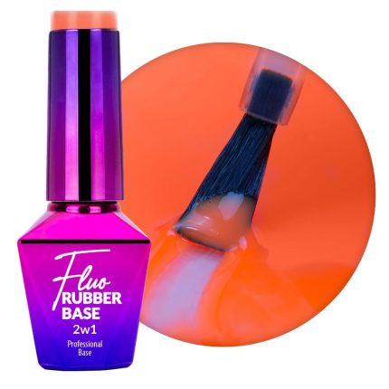 Nagu bāze MollyLac Rubber Base 2in1 Fluo Lime Mambo Mix 10g. Nr.7