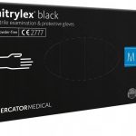 Mercator Nitrylex Black vienreizlietojamie nitrila cimdi M izmērs 100 gab.