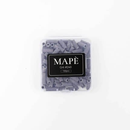 MAPE Premium kvalitātes vienreizlietojamie MINI slīpēšanas uzgaļi 3 mm “Bungu nūjiņas” 100gab, 240 smiltis