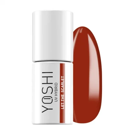 Gēla nagu laka YOSHI UV Hybrid YOSHI Let the Scarlet 6 ml - 604