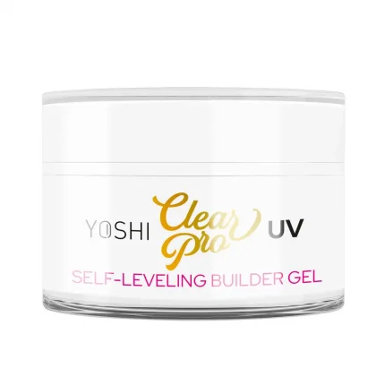 Pašizlīdzinošais celtniecības gēls YOSHI Gel Clear PRO LED UV 15ml.