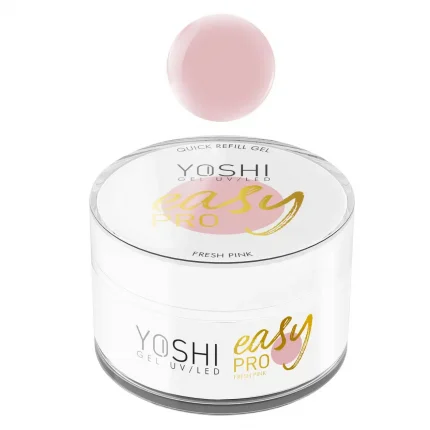 Būvgels YOSHI Easy PRO Gel UV LED FRESH PINK 15ml.
