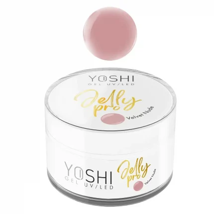 Būvgels YOSHI Jelly PRO Gel UV LED Velvet Nude15 ml