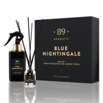 Aromatic•89• Komplekts: Mājas aromāts ar kociņām un mājas aromāta aerosols "Blue Nightingale"