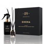 Aromatic•89• Komplekts: Mājas aromāts ar kociņiem un mājas aromāta aerosols OHENA